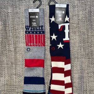 2 pairs of Men’s Stance socks Willie Nelson, Texas Rangers